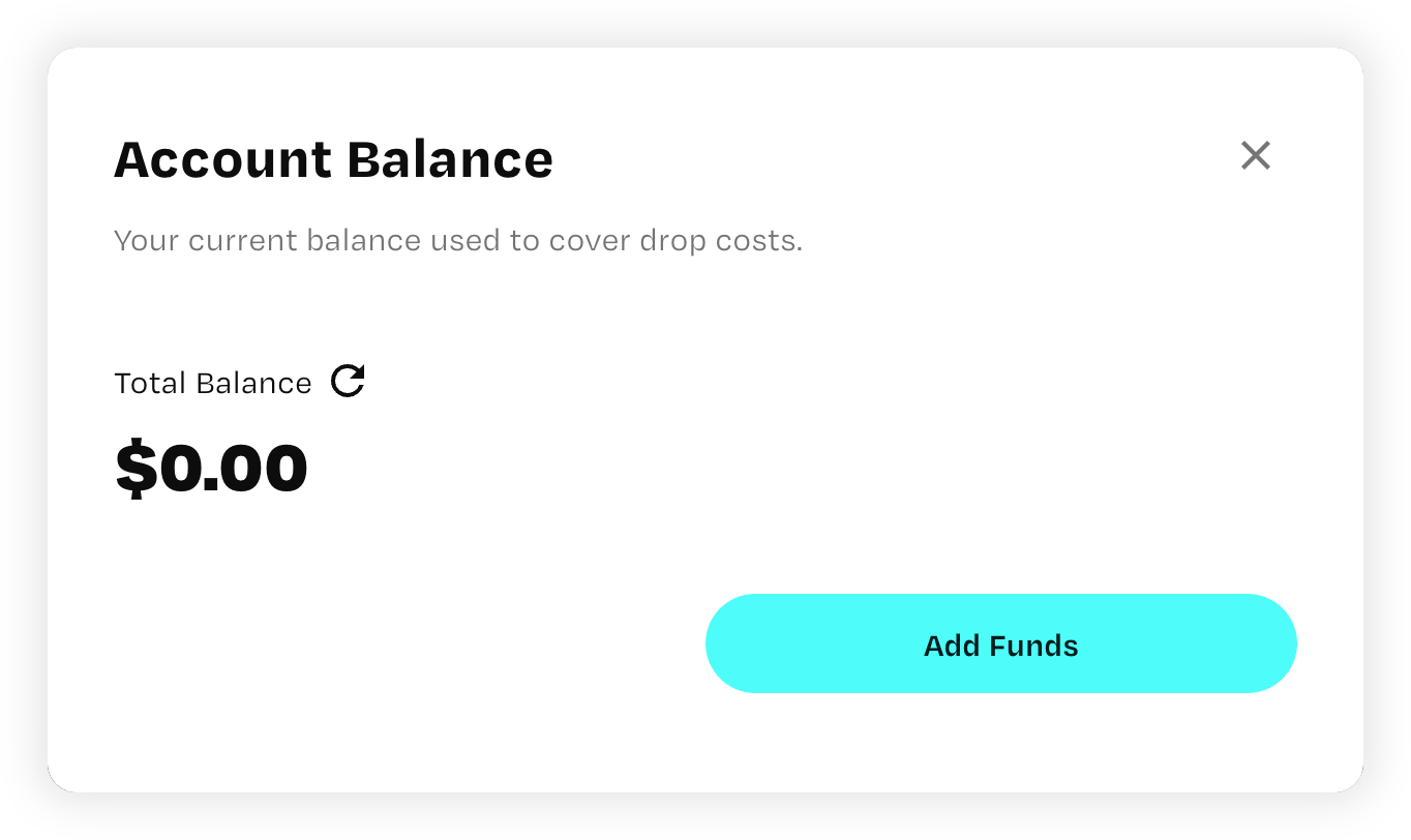 Phosphor account balance